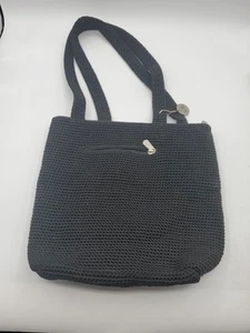 Borsa a mano all'uncinetto The Sak - nera, borsa a tracolla, 12"x10" elegante - Foto 1 di 9