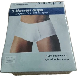 Herren Slips Doppelripp Mit Eingriff Männer Unterhose Baumwolle Gr.8 - Bild 1 von 4