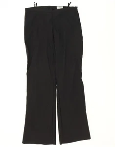 VINTAGE Womens Bootcut Trousers EU 44 XL W36 L32 Black Viscose HT04 - Picture 1 of 3