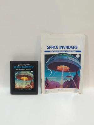SPACE INVADERS CX2632 (1980 ATARI 2600) GAME CARTRIDGE W/ Manual, tested - Image 1 of 4