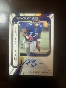 2024 Immaculate Collection - Plaxico Burress Auto 🔥Clutch Time New York Giants - Bild 1 von 2