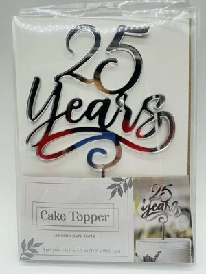 New 25th Anniversary Cake Topper NIP - Image 1 of 4