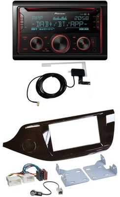 Pioneer 2DIN MP3 DAB USB CD Bluetooth Autoradio für Kia Ceed ab 12 glänzend - Bild 1 von 4