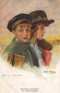 AK OCP Künstler Philip Boileau "Die kleinen Nachbarn" 1907 - Bild 1 von 2