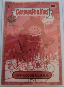 2025 Worst Of GARBAGE PAIL KIDS 40th Anniversary #67a Off-Color Clara RUBY 7/40 - Picture 1 of 2