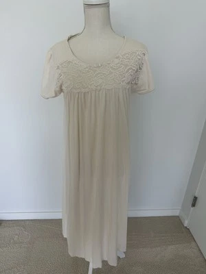 Vintage Christian Dior Nightgown Long White Lace Cottagecore Granny Women’s L - Image 1 of 4