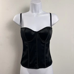 Victoria’s Secret Black Corset Bustier 34C Sexy Little Things Zip Back - Picture 1 of 6