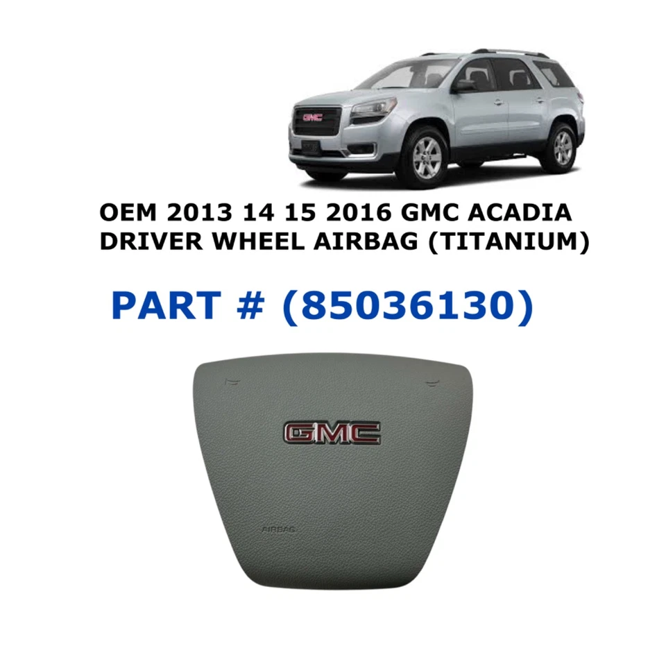 GMC Acadia 2013 2014 2015 2016 rueda del conductor airbag titanio 85036130 Foto 1 de 4