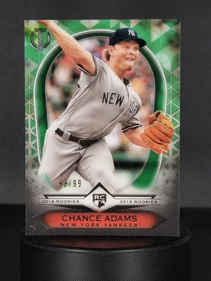 2019 Topps Tribute  Rookies Green  #19R-8  Chance Adams SN99 New York Yankees 🔥 - Image 1 of 2