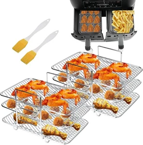 Support Friteuse à Air Compatible avec Ninja DZ201 DZ401 PowerXL Double Panier Air Fr... - Photo 1/6