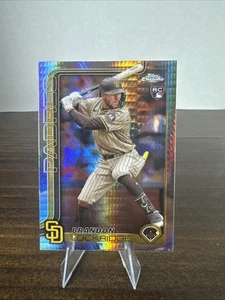 2025 Topps Chrome - Prizm Refractor - Brandon Lockridge #106 RC San Diego Padres - Picture 1 of 6