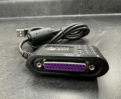 Lenovo USB to DB 25 hole parallel port converter IEEE 1284 UTX1712206 1.8m - Image 1 of 4