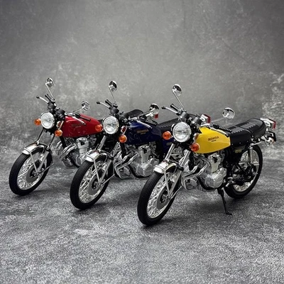 New AOSHIMA 1/12 Honda 400FOUR Diecast Model Motorcycle Bike Red/Blue/Yellow - Photo 1/4