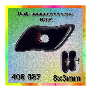 406087 * 200 perles anciennes NOIR "racine corail" 6x5mm - Picture 1 of 2