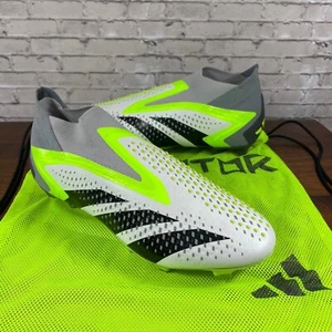 Adidas Predator Accuracy+ FG Men's Soccer Cleats GZ2604 White SIZE 8 NEW - Picture 1 of 12