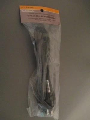 Radioshack 6ft AC Power Cord 125VAC Computers Peripherals Calculators 2781262A - Image 1 of 2