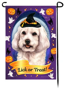 Halloween Garten Flagge - weißer Kakadu - Bild 1 von 1