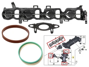 VICTOR REINZ INTAKE MANIFOLD SWIRL FLAPS ELRING GASKETS FOR BMW N47 11617812938 - Picture 1 of 6