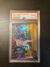 2020 Stadium Club Chrome Mike Trout Refractor SP PSA 10 Angels