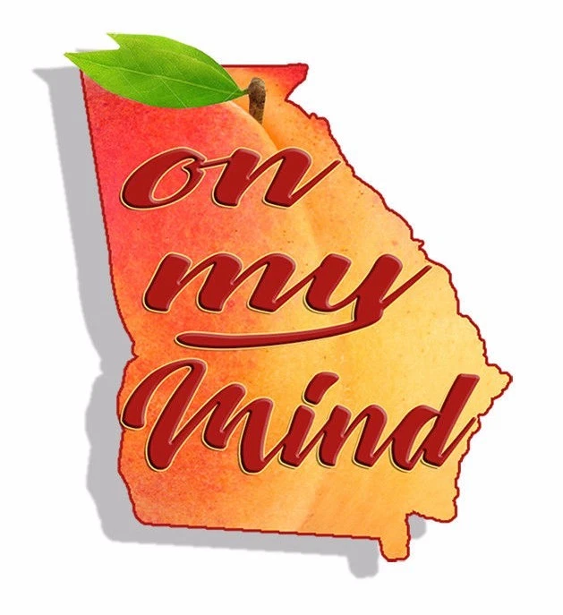 Georgia On My Mind Sticker GA Peach Cup Laptop Car Vehicle Window Bumper Decal - Image 1 of 1