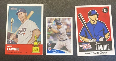 BRETT LAWRIE RC 2012 Topps Heritage / 2012 Topps Sticker / Triple Play Blue Jays - Image 1 of 4