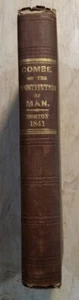 1841 The Constitution of Man by George Combe William D. Ticknor - Picture 1 of 7
