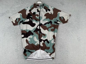 De Marchi Cycling Jersey Adult Medium Green Brown Camp Full Zip Short Sleeve - Picture 1 of 15