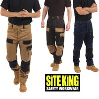 SITE KING Classic Mens Work Trousers 