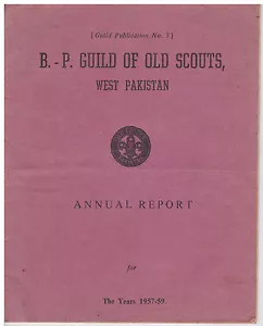 1957 West Pakistan Scout - BP (Baden Powell) Guild of Old Scouts Informe ~ Raro - Imagen 1 de 4