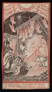 santino-holy card GEBURT, ANBETUNG DER HEILIGEN KÖNIGE 3 - Bild 1 von 1