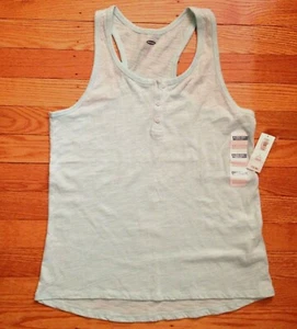 NWT Girl's Old Navy Mint Green Henley Racer Back Tank - 3 Buttons - Size L 10-12 - Picture 1 of 6