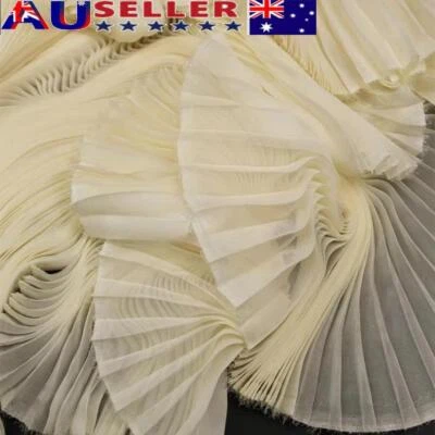 Handmade Pleated Organza Fabric Light Chiffon DIY Material  Cloth Sewing - image 1 of 4