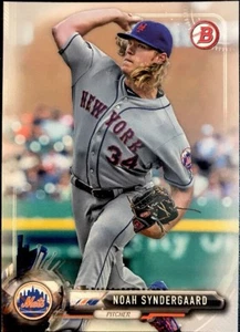 NOAH SYNDERGAARD - 2017 Bowman SILVER Parallel [187/499] #39 - NEW YORK METS - Picture 1 of 2