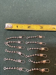 12 Vintage Monel Bead Chain Tackle No. 62 35 lb test Swivels from bulk display - Picture 1 of 1