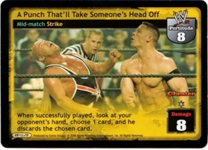 WWE: A Punch That'll Take Someone's Head Off [Played] card type Mid-match Manuev - Picture 1 of 1
