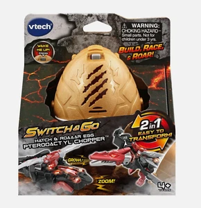 Switch and Go Hatch and Roar Egg Pterodactyl Chopper 2 in 1 Dino Toy Roaaar New - Picture 1 of 6