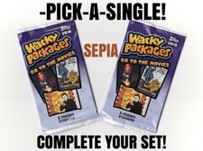 2018 Wacky Packages Go To The Movies "PICK-A-SINGLE" SEPIA Sticker Cards 👀