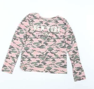 Primark Girls Pink Camouflage Cotton blend T-Shirt Size 10-11 Years - Picture 1 of 12