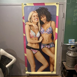 Authentic Victoria's Secret Poster 36”x79" Pink Tyvek Like Material Sexy - Picture 1 of 9