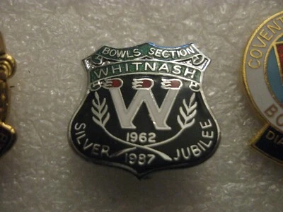 RARE OLD 1987 WHITNASH COMPANY BOWLING CLUB ENAMEL BROOCH PIN BADGE - Image 1 of 2
