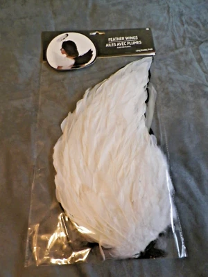 Angel Feather Wings w/ Straps, Black & White wings Costume Accessories Adult Kid - Image 1 of 4