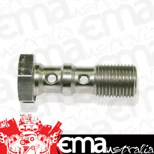 Aeroflow AF318-04 Double Banjo Bolt 7/16-24 Stainless 30mm Long - Picture 1 of 3