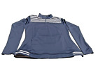 Slazenger Golf Shirt Women Sm 1/4 Zip Pullover Navy Blue White stripe Top Casual