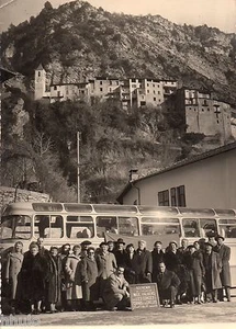 C210 Photographie vintage original Bus autocar excursion Nice Valberg 1958 - Picture 1 of 1