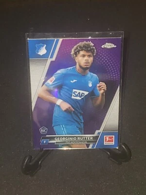 2022 Topps Chrome Bundesliga Georginio Rutter RC Purple Refractor /250 #52 NM/M  - Image 1 of 2