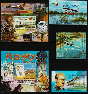 Tous PAYS 5 blocs oblitérés PIM 2633: les avions - Photo 1/1