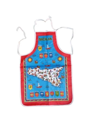 Set 2 Grembiuli da Cucina Sicilia in Puro Cotone – Idea Regalo e Souvenir Chef - Immagine 1 di 2