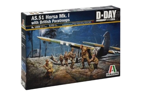 Italeri 1356 - 1/72 AS.51 HORSA Mk.I/II & Brit. Fallschirm - Neuf - Image 1 of 1