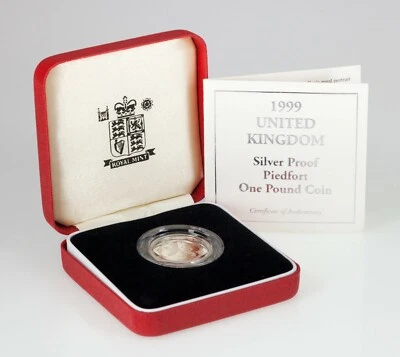 1999 Great Britain Silver One Pound Proof Piedfort Coin, KM P31 - Image 1 of 3