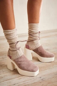 New Free People Zoe Closed Toe Wrap Platforms Size 8 MSRP: $168 - Picture 1 of 1